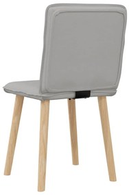 Cadeiras de jantar 2 pcs tecido cinza nuvem