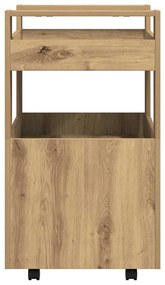 Carrinho de Cozinha vidaXL Carvalho Artisan 60x45x80 cm Madeira Compos