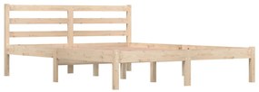 Estrutura de cama pequena casal 120x190 cm pinho maciço
