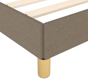 Estrutura cama cabeceira 90x190 cm tecido castanho-acinzentado