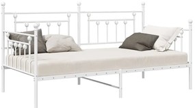Estrutura de Cama Dia Branco 100x200 cm Aço