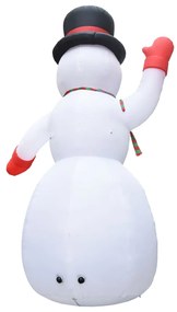 Boneco de Neve Insuflável de Natal com LED IP44 - 600 cm XXL