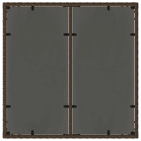 Conjunto de Jantar para Jardim 5 pcs Castanho 90 x 90 x 75 cm