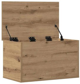 Caixa de Armazenamento vidaXL com Tampa Carvalho Artesanal 60x35x35 cm