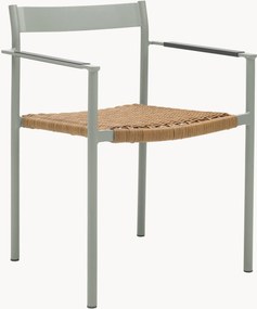 Cadeiras de jantar empilháveis para jardim DK com braços, conjunto de 2