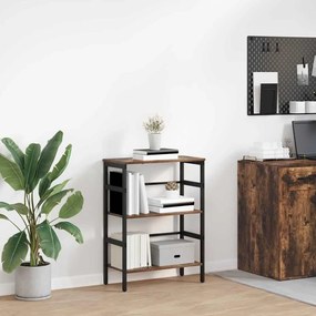 vidaXL Estante Carvalho Defumado 60 x 29,5 x 81 cm Madeira processada