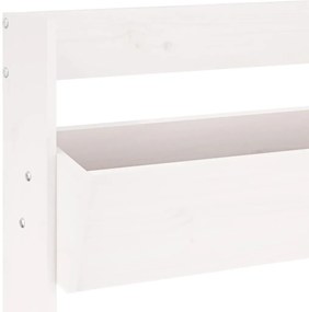 Floreira parede c/ 3 caixas 60x18,5x110 cm pinho maciço branco