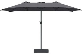 Guarda-sol de Jardim Antracite 385 x 209 x 244 cm tecido