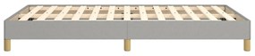Estrutura de cama 120x190 cm tecido cinzento-claro