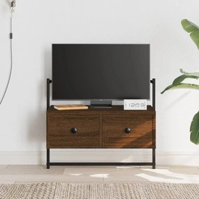 vidaXL Móvel TV parede 60,5x30x51 cm deriv. madeira carvalho castanho