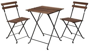 Conjunto de bistrô 3 pcs preto
