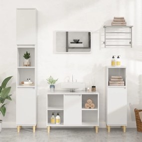 vidaXL Móvel p/ lavatório 80x33x60 cm deriv. madeira branco brilhante
