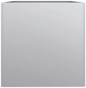 Vaso/floreira 62x47x46 cm aço galvanizado prateado