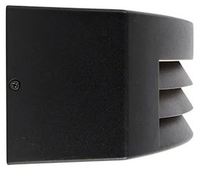 Candeeiro de parede exterior moderno preto IP44 - Hurricane 1