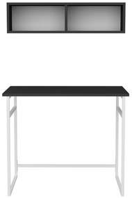 Secretária de Estudo Hussum - Branco Antracite - 90x60x75cm