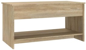 Mesa de centro 102x50x52,5cm madeira processada carvalho sonoma