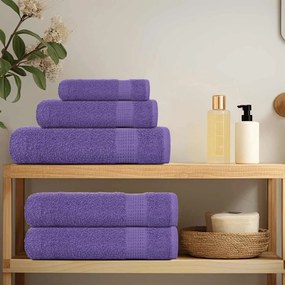 Toalhas de mãos 2 pcs 50x100 cm 360 gsm 100% algodão roxo