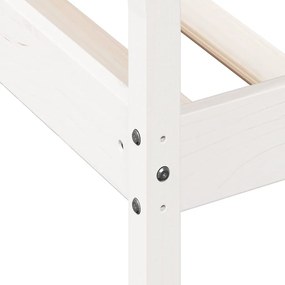 Sofá-cama sem colchão 90x200 cm madeira de pinho maciça branco