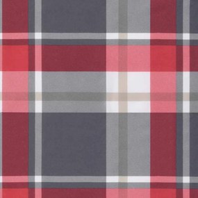 Almofadões p/ cadeira encosto alto 6 pcs oxford xadrez vermelho