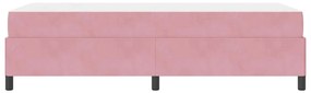 Estrutura da Cama Outros Rosa e branco 100 x 200 cm Veludo