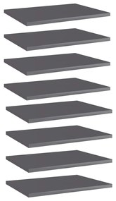 vidaXL Prateleiras para estante 8 pcs 40x30x1,5cm contraplacado cinza