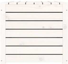 Caixa de jardim 101x50,5x46,5 cm madeira de pinho maciça branco