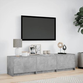 Móvel de TV com luzes LED derivados de madeira cinzento cimento