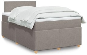 Cama com molas/colchão 120x200 cm tecido castanho-acinzentado
