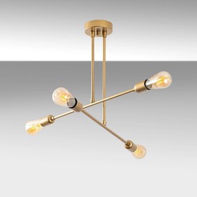 Candeeiro de Teto Camel 7 – Dourado – Diâmetro 70 cm x Altura 40 cm