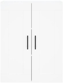 Armário de parede 69,5x34x90 cm derivados de madeira branco