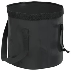 Baldes dobráveis 2 pcs 30 L PVC preto