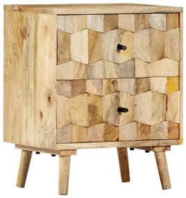 Mesa de cabeceira 40x30x50 cm madeira de mangueira maciça