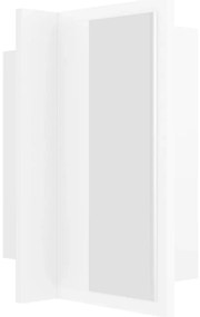 Armário espelhado casa de banho LED 40x12x45 cm acrílico branco