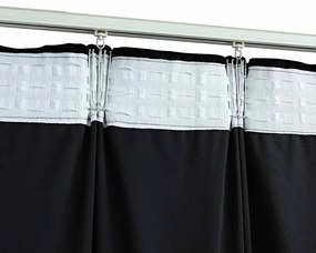 Cortinas blackout com ganchos 2 pcs 140x175 cm veludo preto