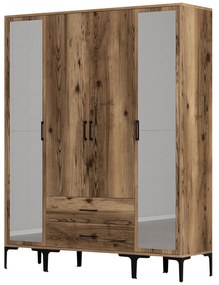 Guarda-roupa Kumsal RTR – Nogueira – 160x47,5x201,4 cm