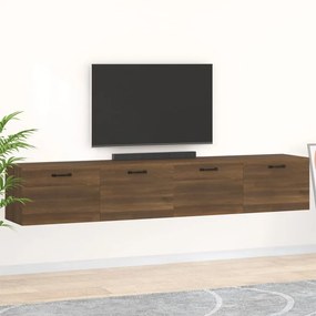 3115675 vidaXL Armários parede 2pcs 100x36,5x35 cm derivados madeira castanho