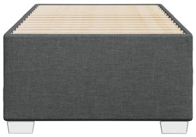 Estrutura de cama sem colchão 90x200 cm tecido cinzento-escuro