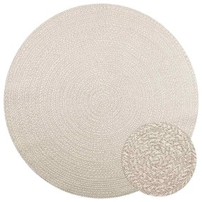 Tapete ZIZUR creme Ø 200 cm aspeto de juta interior e exterior