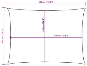 Para-sol estilo vela tecido oxford retangular 3x5 m bege