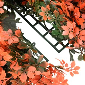 Vedação folhas ácer artificiais 6 pcs 40x60cm vermelho-claro