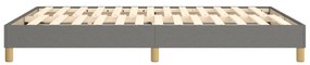 Estrutura de cama sem colchão 140x190 cm tecido cinzento-escuro