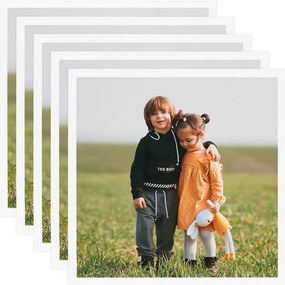 vidaXL Molduras para parede 5 pcs 40x40 cm MDF branco