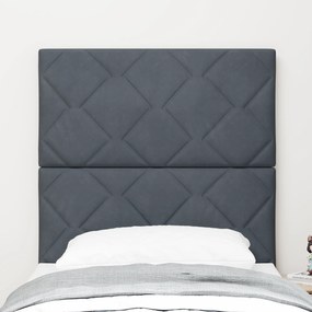 Cabeceira vidaXL Design de Blocos de Diamante Cinza Escuro 80 cm Velud