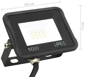 Projetor c/ iluminação LED 10 W branco quente