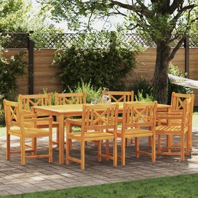 Cadeiras de Jardim vidaXL 8 pcs 56x55.5x90 cm Madeira Sólida de Acácia