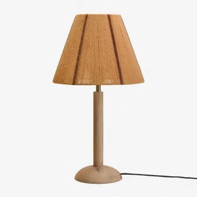 Candeeiro De Mesa Em Madeira De Manga Harry Madeira De Manga & Natural Ø30 Cm - ↑15 Cm Verena - Sklum