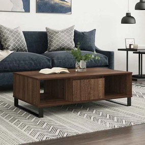 Mesa de centro 104x60x35 cm derivados madeira carvalho castanho