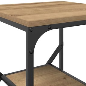 Mesa Lateral vidaXL Carvalho Artisan 41x40x60 cm Madeira de Engenharia