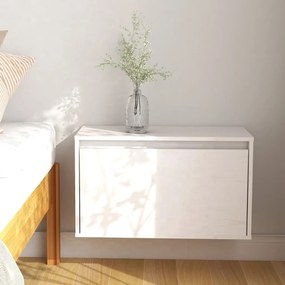 813447 vidaXL Armário de parede 60x30x35 cm madeira de pinho maciça branco