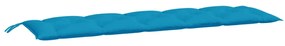 Almofadão para banco de jardim 180x50x7 cm tecido azul-claro